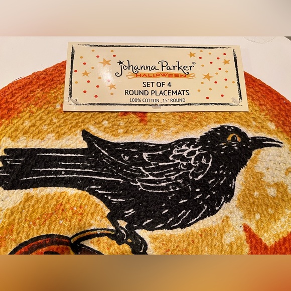 NWT JOHANNA PARKER ROUND HALLOWEEN PLACEMATS. - Picture 2 of 12